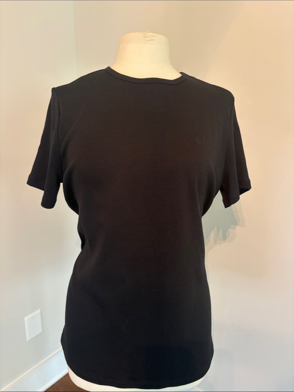 Ralph Lauren Black Short Sleeve Crew Tee with Subtle Logo